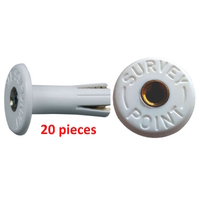 PVC-coated Brass Wall Plug with M8 thread, length 40mm, 20pc Pack