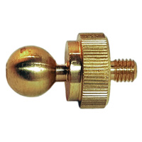 Brass levelling wall bolt with ball head Ø17 mm, M8 thread, 