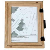 Protective wooden frame for field notes, A4, acrylic glass