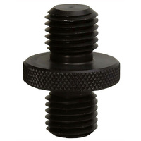 Adapter with 5/8" male thread on both sides, aluminum, black anodised