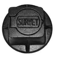 Steel cover box for survey control points. 