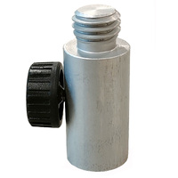 Adapter Leica socket to 5/8" male thread, with grub screw