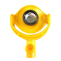 Yellow Mini Prism, for Leica spigot, Ø 25mm - Silver