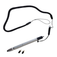 Metal passive stylus with tether, screwdriver and 2 extra tips